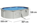 Bestway Hydrium 56586 - 500 x 360 x 120 cm - Ovaler Pool