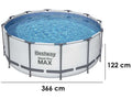 Bestway Steel Pro Max 56420 - Ø366x122 cm - Runder Pool