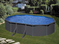 Gre Anthrazit Oval 610 x 375 x 120 cm – Aufstellpool aus Stahl