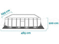 Intex Prisma Frame Chevron 26780NP - 400x200x100 cm - Aufstellpool + Kartuschenfilter und Leiter