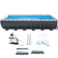 Intex Ultra XTR Frame 26368NP - 732x366x132 cm - Aufstellpool + Reinigungs- und Volleyball-Set