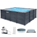 Intex Graphite Grey Panel Frame Pool 26396NP