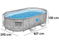 Bestway Power Steel Swim Vista 56714 - 427 x 250 x 100 cm - Ovalpool