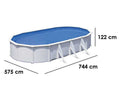 Gre Fidji Oval 730x375x120cm - Aufstellpool aus Stahl