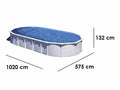 Gre Haiti Oval 1000 x 550 x 132 cm - Aufstellbecken - Eingelassene Querstreben
